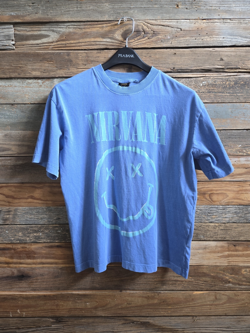 NIRVANA Light Blue Graphic Short Sleeve Tee